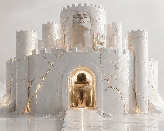 Witte vesting met breuken 